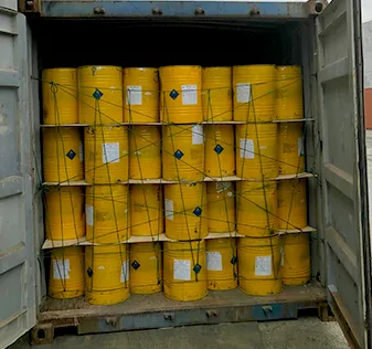 50kg Yellow Drums Loading